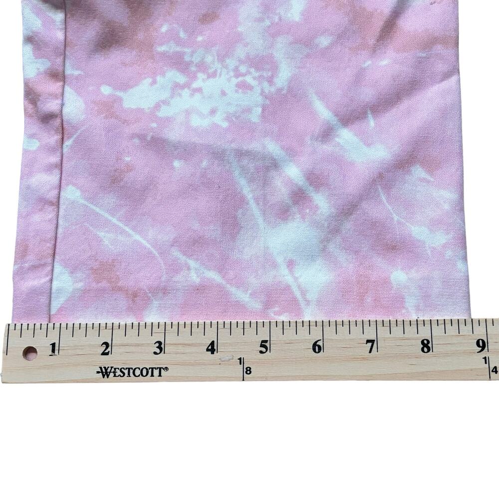 Anthropologie Jamie Trousers Women's 4 Pink White Tie Dye Flat Front 28x32 - Picture 5 of 10